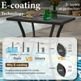 thumbnail image 4 of SUMMIT LIVING 3-Piece Outdoor Patio Bar Stool Set with High-Back Wicker Cushioned Swivel Chairs & Counter Height Patio Dining Table, Black & Gray, 4 of 13