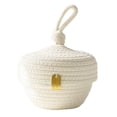 thumbnail image 3 of Caja organizadora de almacenamiento de joyas, cesta tejida con tapa, decoración para dormitorio, caja de almacenamiento multiusos para pulsera,, 3 of 9