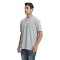 thumbnail image 5 of Zfeel Short Sleeve Crewneck T-Shirt, Men's 100% Cotton Super-Soft Blank Tee, Athletic Heather, XL, 5 of 6