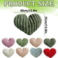 thumbnail image 3 of Deep Green Valentines Pillow,Heart Pillow Decorative Throw Pillows,Heart Shaped Soft Fluffy Faux Fur Cute Pillows for Valentine Anniversary Couch Bed Bedroom Room Home Decor Aesthetic,1PC,15.8"x13.8", 3 of 5