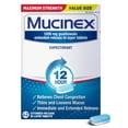 thumbnail image 1 of Tabletas Mucinex, 12 horas, potencia máxima, 1200 mg de guaifenesina, 1 of 8