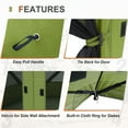 thumbnail image 3 of EAGLE PEAK 12x12 ft Portable Quick Pop Up Canopy Tent with 5 Wall Panels, 6 Sided Instant Gazebo Outdoor Camping Screen Tent, Green, 3 of 7