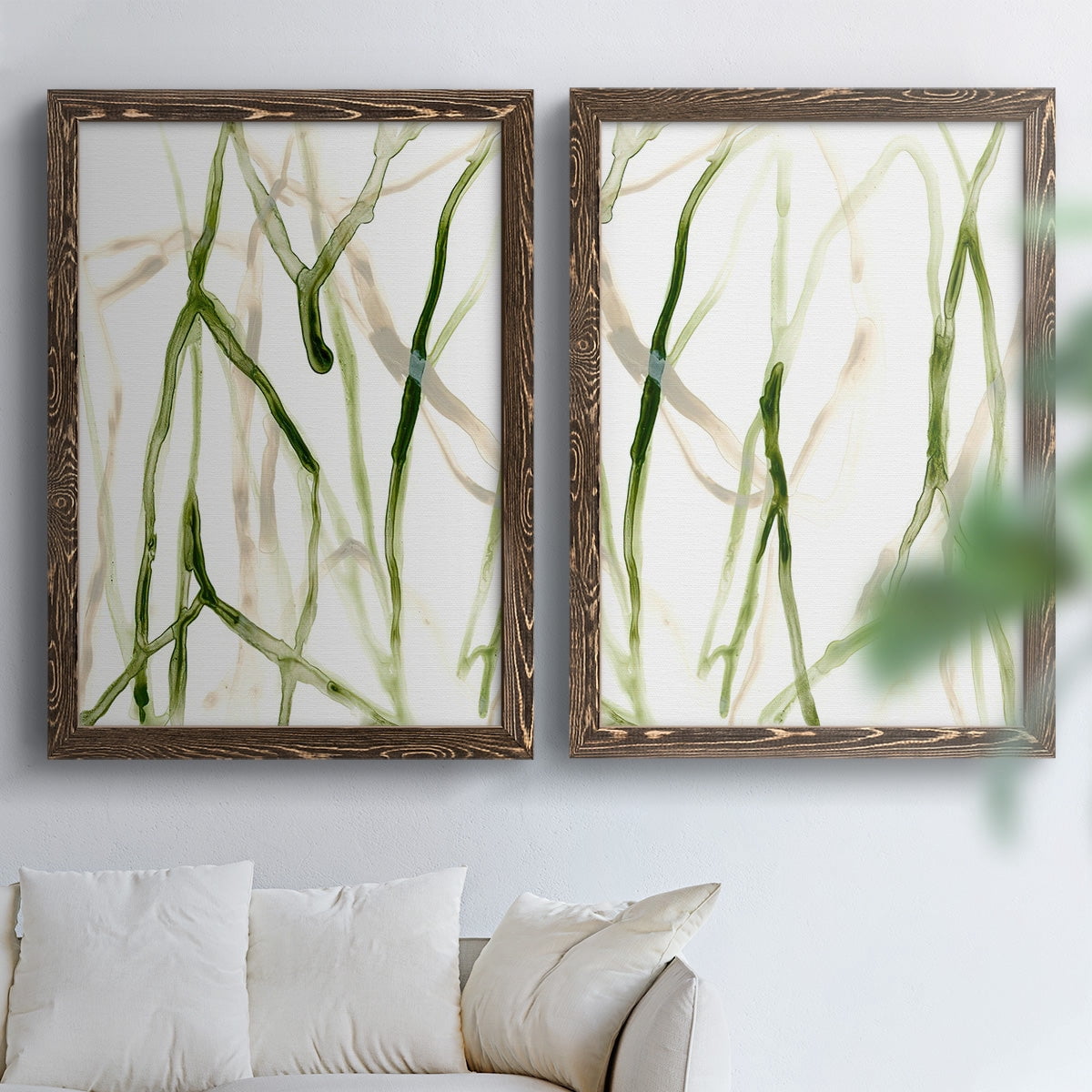 Runnel VII - Premium Framed Canvas 2 Piece Set - Ready to Hang