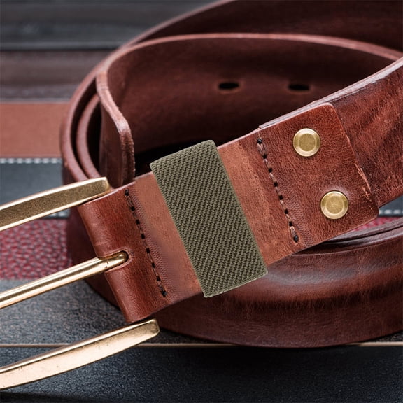 CIMAXIC 10Pcs Design Belt Keepers for Belts in Khaki 4.5x1.8x0.5in