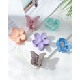 thumbnail image 5 of AWAYTR 6 PCS Flower Hair Claw Clips - Matte Butterfly Hair Clips for Women Girls Non-Slip Strong Hold Hair Clips Heart Hair Claw Clips, 5 of 10