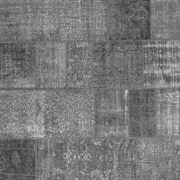 Ahgly Company Indoor Square Patchwork Gray Transitional Area Rugs, 5' Square