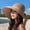 Khaki, variant on Herrnalise Summer Women Fold Fashion Bow-Knot Grass Weave Sunshade Hat Hat Outdoor Hat