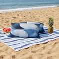 thumbnail image 5 of Outdoor Pillow Cover Blue White Set of 2 Waterproof Throw Pillowcases Gradient Decorative Patio Furniture Pillows for Couch Garden Indoor & Outdoor Use, 5 of 9