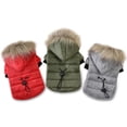 thumbnail image 4 of Sudadera con capucha suave y peluda, ropa cálida de algodón para perros pequeños, chaqueta cortavientos para mascotas, abrigo para cachorros, ropa de invierno para yorkshire terrier y chihuahua., 4 of 6