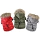 thumbnail image 4 of Sudadera con capucha suave y peluda, ropa cálida de algodón para perros pequeños, chaqueta cortavientos para mascotas, abrigo para cachorros, ropa de invierno para yorkshire terrier y chihuahua., 4 of 6