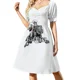 thumbnail image 4 of ElfQuest: Skywise y Starjumper Vestido de manga corta para mujer, vestidos formales para ocasiones especiales, vestidos de fiesta, 4 of 8