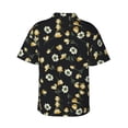 thumbnail image 4 of Xecao Daisy print Hawaiian shirt - a stylish short-sleeve button-down for men, perfect for casual beach and tropical outings., 4 of 9