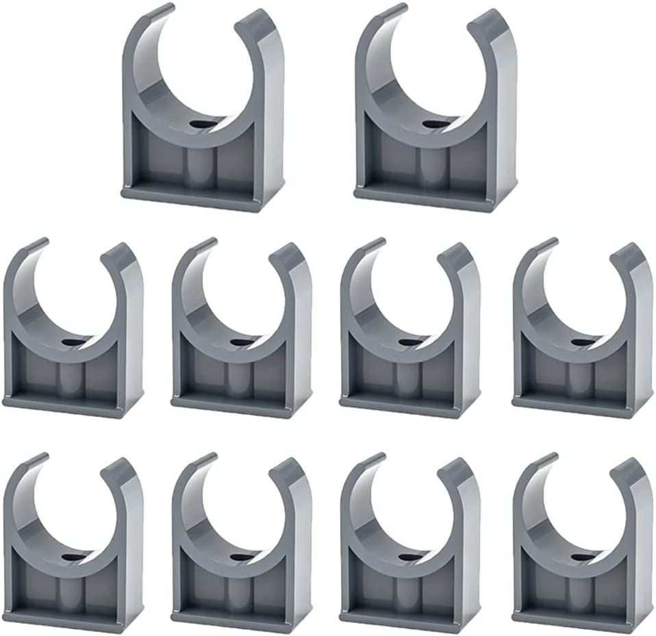 U Shaped PVC Water Pipe Clamps, 10 Pieces Pipe Hangers Clamps, Plumber