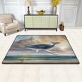 thumbnail image 2 of SKYSONIC 72x48in Magical Whale Bird Area Rug, Sea Sunset Non-Slip Floor Carpet for Indoor Living Dining Room and Bedroom Area, 2 of 7