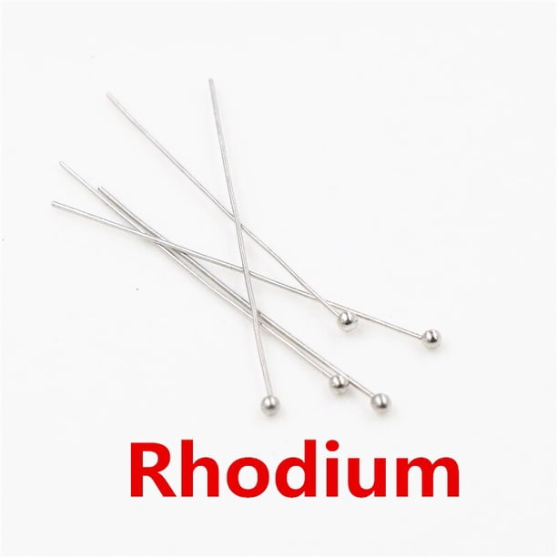 200 unids/lote 16 20 25 30 40 45 50mm alfileres de cabeza de bola de Metal de Color plateado para hacer joyería Diy alfileres de cabeza hallazgos Dia 0,5mm suministros Tan Jianjun unisex
