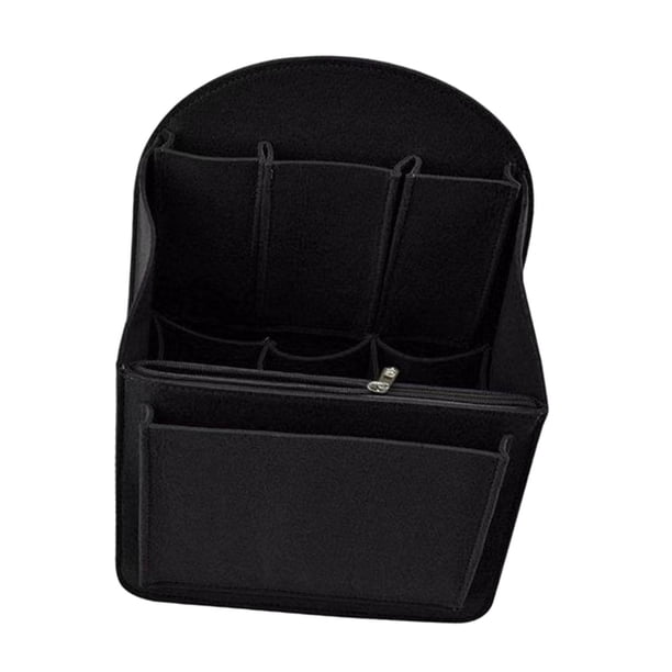 Organizador del bolso Insertar Organizador de bolsas de fieltro para bolsas de axila de cuerpo cruzado Duffel Negro