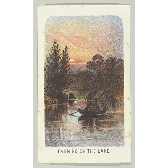 Evening on the Lake from the series Views in Central Park New York Part 3 Poster Print (18 x 24)