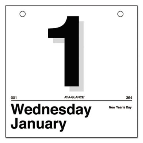 AT-A-GLANCE® Today Is Daily Wall Calendar Refill, 6" x 6", January To