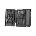 thumbnail image 3 of Manicure Set Stainless Steel Ear Spoon Wear-resistant Nail Cutters Tweezer Reusable Scissors Kit with Storage Box for Salon 18 Pieces, 3 of 9