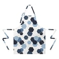 thumbnail image 2 of Blue Gold Hexagon Marble Apron-Garden Aprons for Women with Pockets-Cotton Linen Waterproof Kitchen Cooking Gardening Aprons Adjustable for Kitchen,Cooking,BBQ and Salon 33x27 Inch, 2 of 7