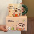 thumbnail image 1 of Taza de cerámica Crayon Shin-chan, taza de agua bonita para pareja, taza de café con leche de dibujos animados para el hogar femenino con escala, 1 of 5
