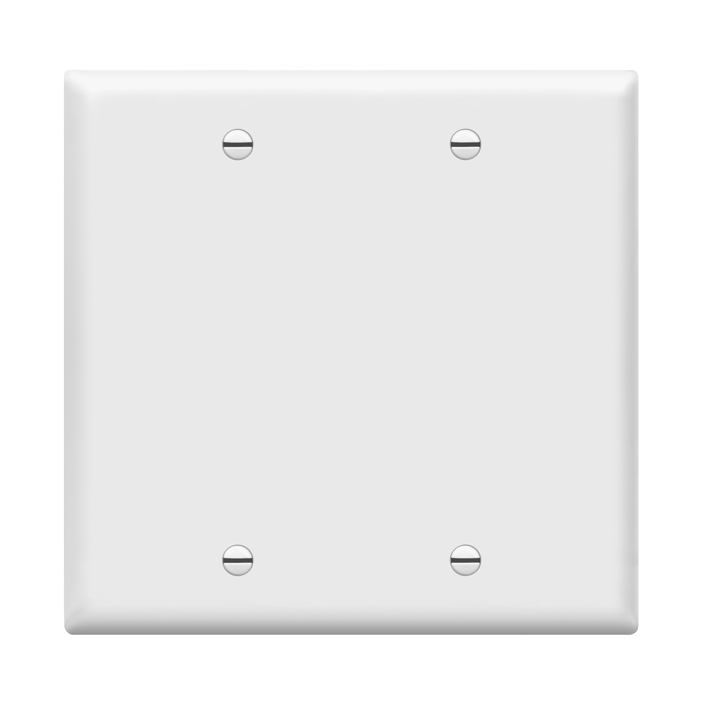 880121-W Polycarbonate Thermoplastic ENERLITES Combination Blank Device/Duplex Receptacle Outlet Wall Plate Size 2-Gang 4.50 x 4.57 White 
