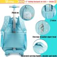 thumbnail image 4 of Children‘s Wheeled Backpack Bag Set with Lunch Box School Rolling Backpack Bag with Wheels School Trolley Backpack Bag for Girls GC, 4 of 7