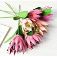 thumbnail image 4 of Artificial Flowers Fake Protea Cynaroides:Faux Protea Flower Arrangements,Silk Flowers for Home Decor Indoor Wedding Table Centerpieces,3pcs (White), 4 of 10