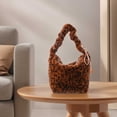 thumbnail image 4 of Bolso Hombro Mujer Felpa Correa Con Cordón Leopardo Asa Superior, 4 of 9