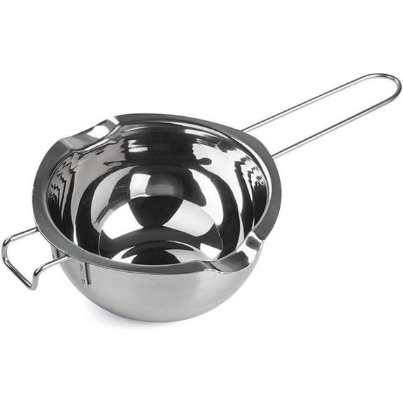 LQQBOX 304 Stainless Steel Double Boiler Pot with 600ML for Melting Chocolate, Candy and Candle Making