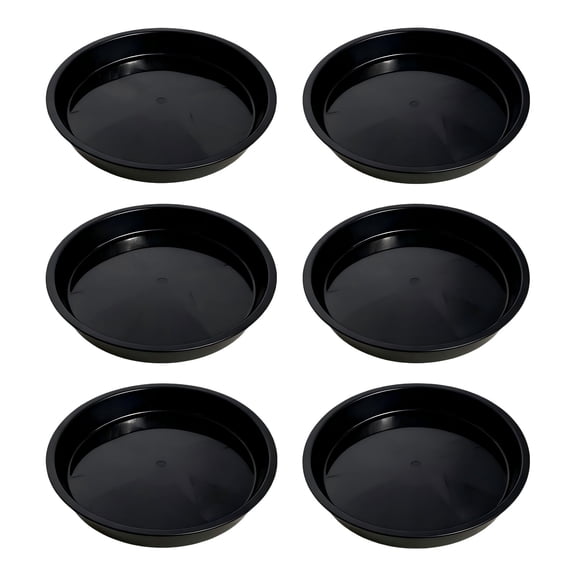 6 Pack 8 Inch Round Plant Saucer Pot Trays, Plastic Flower Planter Drip Trays, Durable Water Catcher Plate for Indoor Outdoor Garden Potted Plants