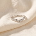 thumbnail image 5 of Pompeii 14K White Gold 3/8ct Diamond Wedding Anniversary Curved Guard Ring (G/H,I1), 5 of 6