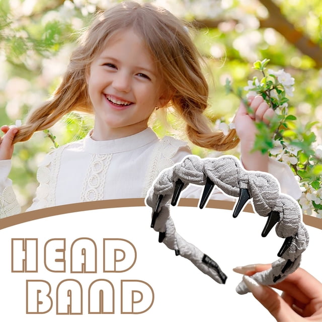 Diadema dentada para uso diario con diadema, diadema alta para sujetar el cabello con masa y trenzas.