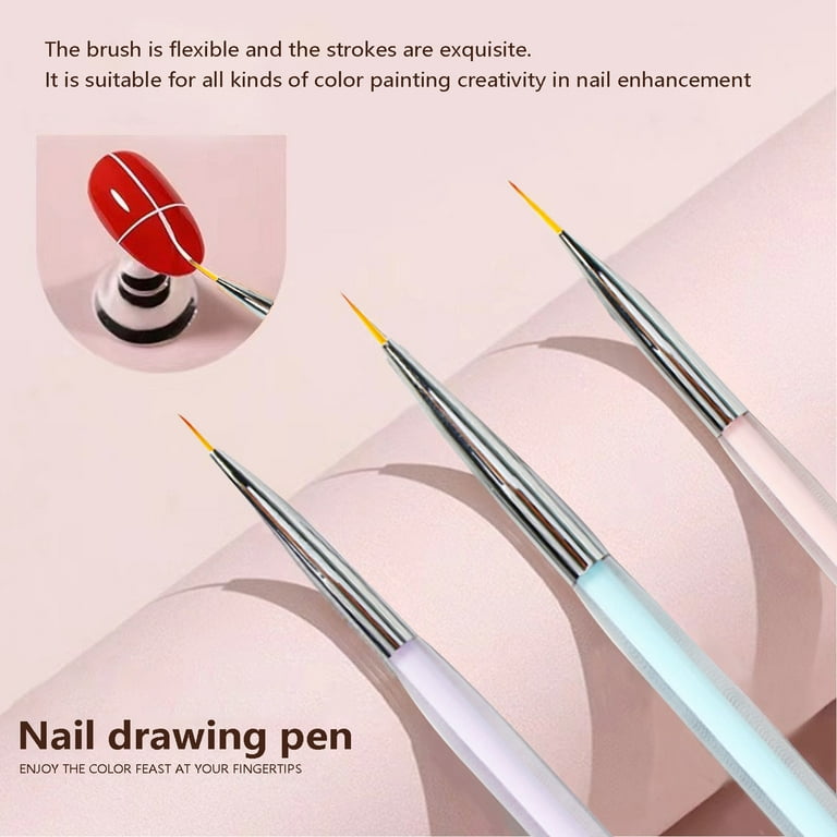 Nail Embossing Pen Nail Art Silicone Brushes for Home DIY Nail for Nail  Design for Beginners