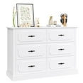 thumbnail image 7 of Homfa 6 Drawer Dresser for Bedroom, Modern Wood Large Storage Drawer Chest Cabinet for Living Room Entryway, White, 7 of 7