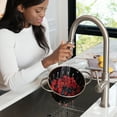 thumbnail image 3 of KRAUS Sellette™ Single Handle Pull Down Kitchen Faucet with Deck Plate and Soap Dispenser in all-Brite™ Spot Free Stainless Steel Finish, 3 of 11