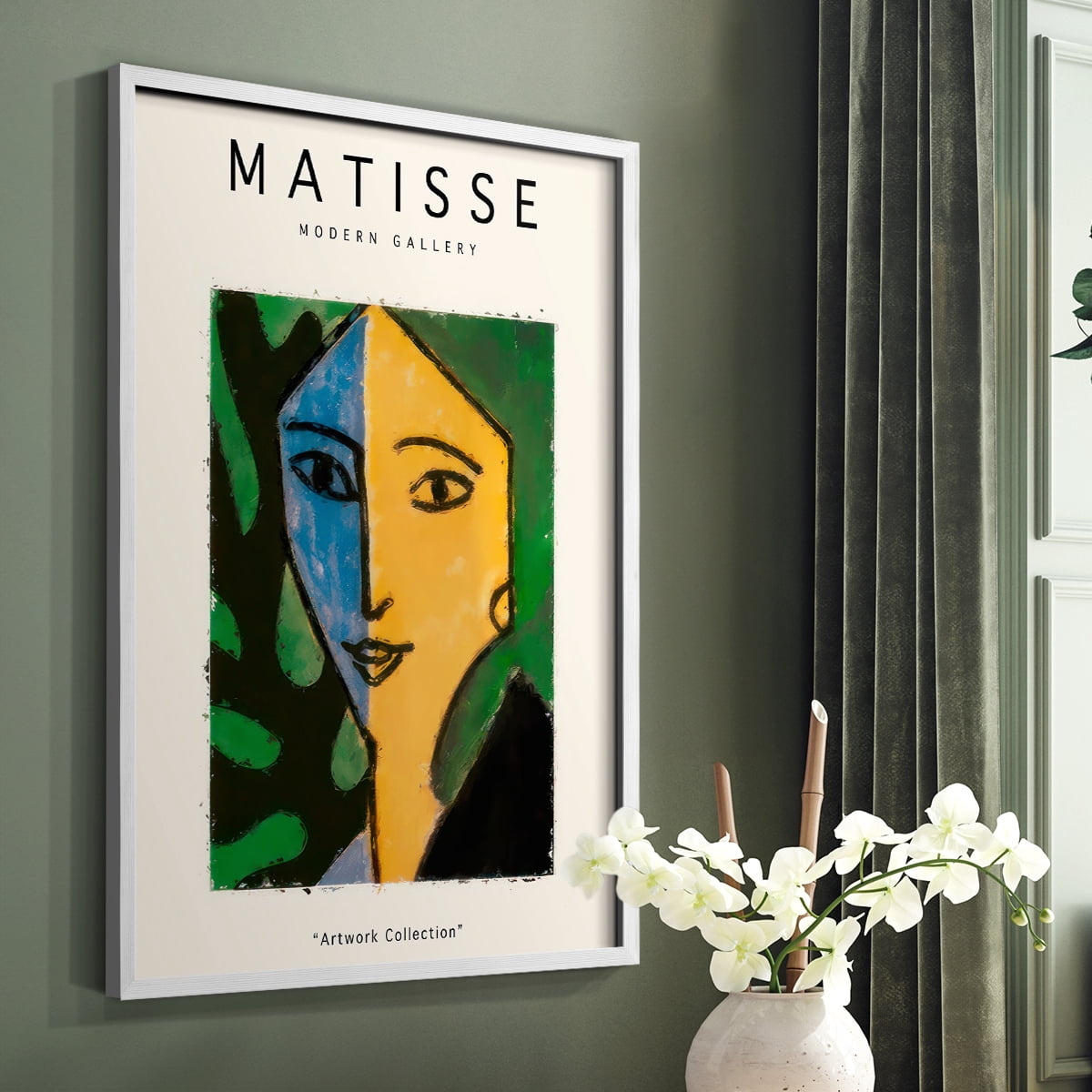Matisse CLXXV Framed Print in White Solid Wood 11 x 14 Framed Print