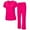 Hot Pink, variant on ACTIVE UNIFORMS Women's Breathable Cool Stretch Fabric Scrub Top and cargo Pant Set (Black, X-Small)