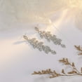 thumbnail image 2 of Pendientes de araña para novias, pendientes colgantes de diamantes de imitación de cristal, circonita cúbica para mujeres y novias ﻿, 2 of 5