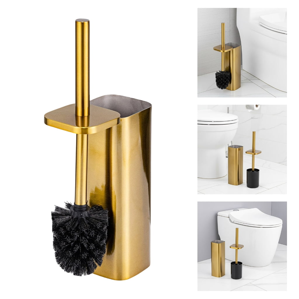 Soft Bristles Toilet Brush & Holder Bathroom Toilet Bowl Brush Easily to Clean