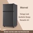 thumbnail image 5 of WANAI 3.5 Cu.ft Fridge with Freezer 2 Door Compact Refrigerator with Adjustable Thermostat Dark Grey, 5 of 8