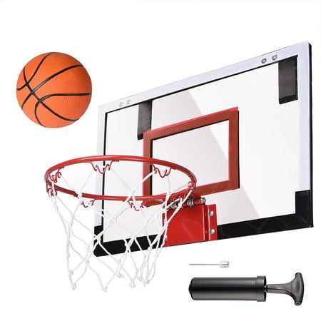 Mini Basketball Hoop 18'x12' Over-The-Door/Wall Indoor w/ Pump 5.5