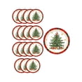 thumbnail image 2 of 16 Pcs Christmas Tree Red Black Buffalo Plaid Round Paper Plates, Christmas Party Supplies, Disposable Tableware, for Xmas Holiday Party Table Decor(9 Inch), 2 of 6