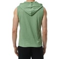 thumbnail image 5 of Biekopu Men's Summer Sleeveless Hoodies,Solid Color Hooded Casual Workout Muscle Button Shirt Tank Tops, 5 of 9