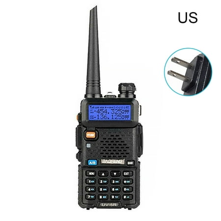 Handheld Dual Band UHF VHF Walkie Talkie 1.5" LCD Two-Way Radio Interphone for Baofeng UV-5r US Plug