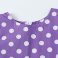 thumbnail image 3 of IBTOM CASTLE Girls 50s Vintage Polka Dot Flower Swing Rockabilly Prom Party Tea Dress Kids Audrey Wedding Formal Cocktail Evening Gown 9-10 Years Cap-Purple, 3 of 6
