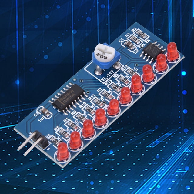 Kit de luces LED electrónicas de 2 piezas NE555+CD4017 con funciones mejoradas de LED en funcionamiento