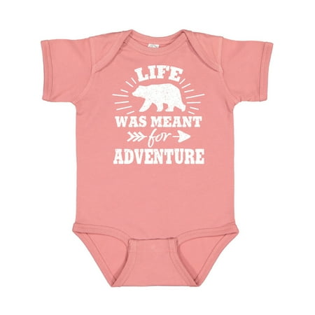 

Inktastic Bear Silhouette Life Was Meant for Adventure with Arrow Gift Baby Boy or Baby Girl Bodysuit