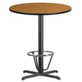 thumbnail image 2 of Emma + Oliver 36"RD Natural Laminate Bar Table Top-30"x30" Base/Foot Ring, 2 of 3