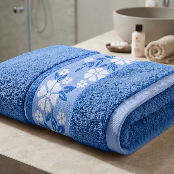 Toalla de medio baño 140x70 cm (400 gramos), Composición: 70% Algodón confeccionado con Hilo Open y 30% poliéster, Ideal para el baño, una visita a la playa o a la alberca.MOD206 AZUL